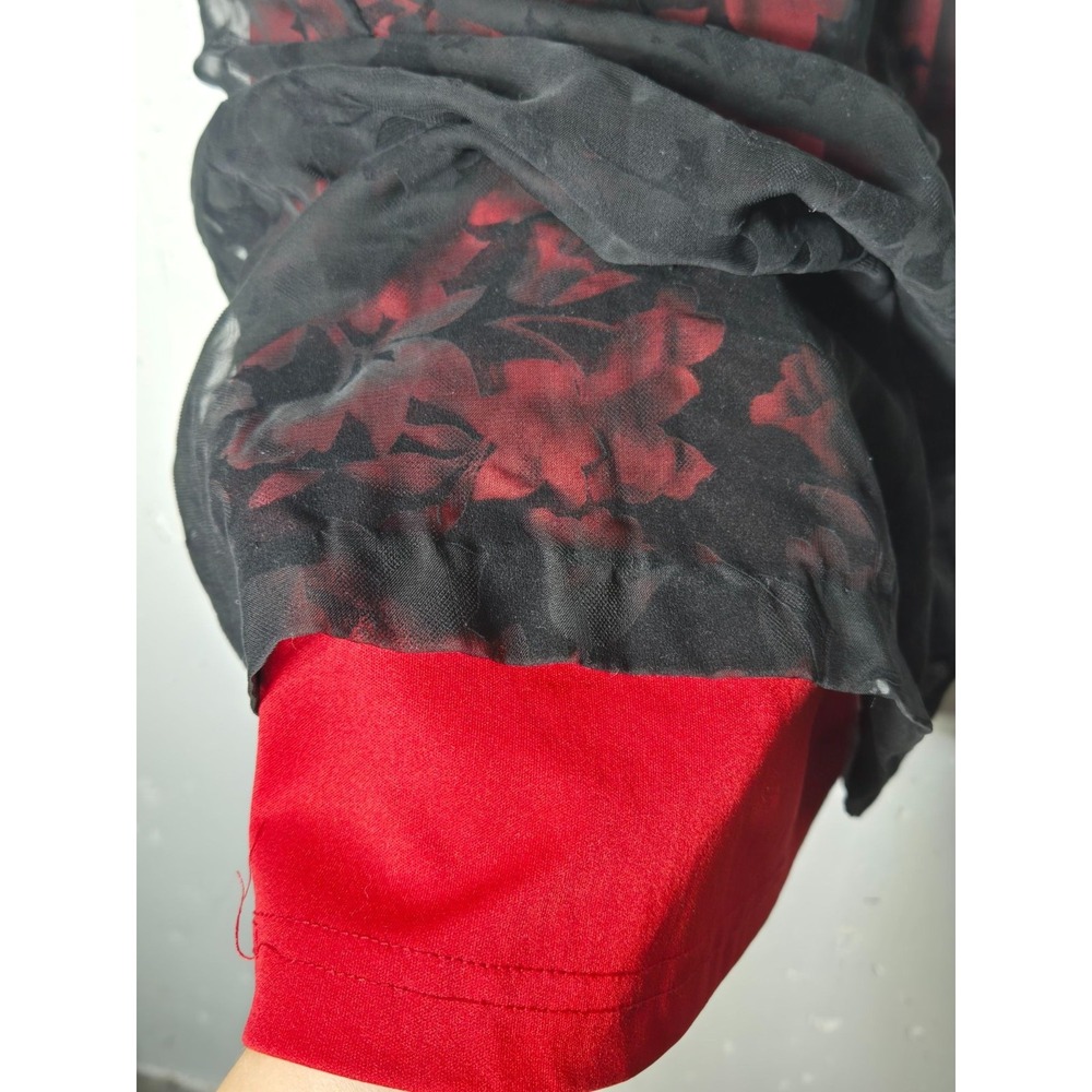 Whimsigoth‎ Vamp Witchy Mini Dress 9 Y2K Lace Dark Floral Romantic 90s Grunge - Picture 6 of 12